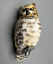 Ornamento de papel postal clipe estatueta coruja cerâmica 4,5 pol. pássaro caprichoso comprar usado  Enviando para Brazil