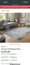 Dunelm blue large for sale  ORPINGTON