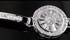 Diamonique silver bracelet for sale  NEATH