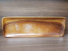 Teak rectangular dish for sale  PORTH