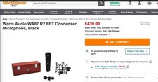Warm audio condenser for sale  STOKE-ON-TRENT