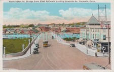 Cartão postal East Norwalk Conn CT - WASHINGTON STREET BRIDGE TO SOUTH NORWALK comprar usado  Enviando para Brazil