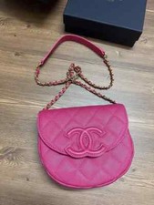 Bolso de Sillín Boutique VIP-CHANELBeaute Caviar Big C Logo ROSA Regalo 058 segunda mano  Embacar hacia Mexico