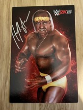 Cartão promocional HULK HOGAN ASSINADO À MÃO WWE 2K15 - AUTÓGRAFO GENUÍNO, WWF, WCW, RIP comprar usado  Enviando para Brazil