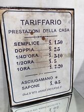 Insegna tariffario prestazioni usato  Seregno