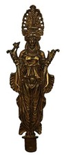 Estatua de dama de pie hecha a mano estatuilla de deidad de latón escultura decoración del hogar figura segunda mano  Embacar hacia Mexico