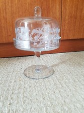 Glass cake stand for sale  LEATHERHEAD