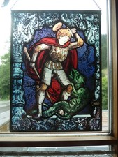 Fensterbild ritter drache gebraucht kaufen  Weitnau