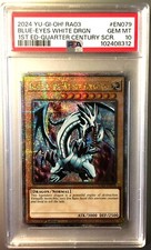 PSA 10 Blue-Eyes White Dragon 1ª Edição RA03 Quarter Century - QCR - Yugioh comprar usado  Enviando para Brazil