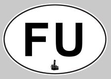 Sticker ovale fuck d'occasion  Châtillon