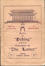 1931 CHINA PEKING Beijing Old Travel Guide Maps Ads Photos Hotel Nord Hutongs comprar usado  Enviando para Brazil