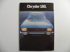 Brochure chrysler 180 d'occasion  France