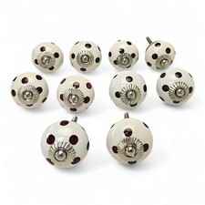 Ceramic knobs white for sale  SEAFORD