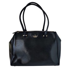 Bolsa satchel KATE SPADE New York couro envernizado cruzado preta ombro comprar usado  Enviando para Brazil