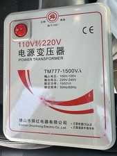 Transformador de potência Step Up 110V a 220V-1500 VA 6.81A certificado CE Foshan TM777, usado comprar usado  Enviando para Brazil