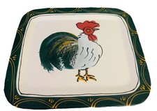 Prato para servir galo mesa artes Debra Cherniawsky galinha pintado à mão 12,5” comprar usado  Enviando para Brazil