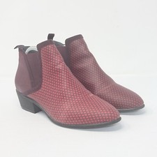 Usado, Botas de tornozelo Betabrand tênis ocidental vermelho rubi e preto xadrez diamante tamanho 10 comprar usado  Enviando para Brazil