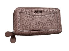 Carteira Guess feminina com zíper duplo assinatura estampa G Tempe SLG rosa claro empoeirado comprar usado  Enviando para Brazil
