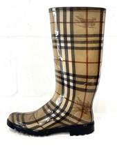 Botas Burberry Haymarket borracha chuva inverno sola em xadrez clássico tamanho 36 comprar usado  Enviando para Brazil