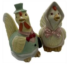 Grés pintado à mão vintage Mr. and Mrs frango vestido final de 1886-1889 041 comprar usado  Enviando para Brazil