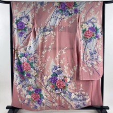 Lindo roupão boho de seda japonês quimono furisode comprar usado  Enviando para Brazil