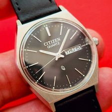 Citizen CQ mostrador preto data do dia quartzo vintage raro 6101-S04212 cal 601 comprar usado  Enviando para Brazil