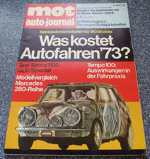 MOT 4/73 Mercedes 280 S/SE W 114-115 – W 116, Simca 1100 usw… comprar usado  Enviando para Brazil