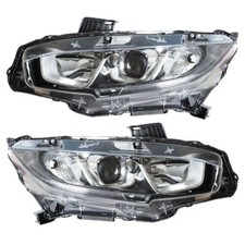 Farol para Honda Civic 2016-2020 conjunto de pares cromado halogênio motorista + passageiro comprar usado  Enviando para Brazil
