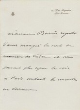Maurice barrès autograph d'occasion  Expédié en Belgium