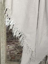 Vintage white jacquard for sale  UK