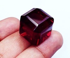 Cubo de rubi vermelho brasileiro pedra preciosa solta 44 a 52 quilates certificado com presente grátis comprar usado  Enviando para Brazil