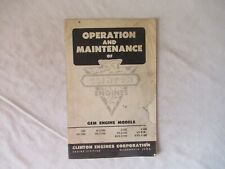 Manual de operações e manutenção do motor Clinton VS-100 VS-2100 VS-3100 VS-4100 comprar usado  Enviando para Brazil