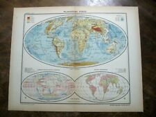 Antica mappa planisfero usato  Velletri