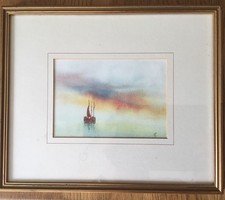 Colourful seascape boat for sale  SANDY