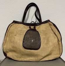 Bolsa de ombro R&Y Augousti tecido grande couro vintage + acento arraia comprar usado  Enviando para Brazil