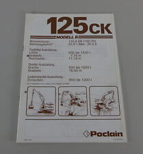 Prospetto brochure poclain for sale  Shipping to Ireland