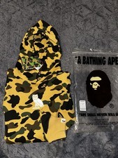 Usado, BAPE x OVO 1º Pulôver Camuflado Moletom Amarelo Macaco de Banho Octobers Muito Próprio Pequeno comprar usado  Enviando para Brazil