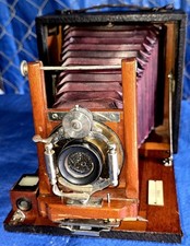 Usado, CÂMERA ANTIGA SIROCCO 8,5x8,5 placa de madeira e latão, fole de couro, início dos anos 1900 comprar usado  Enviando para Brazil