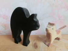Holztiger figuren katze gebraucht kaufen  Deutschland