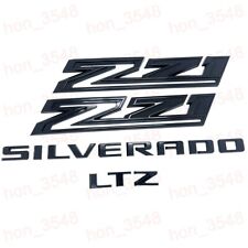 Kit de emblema placa de identificação 4 peças 2019-2024 Chevrolet Silverado LTZ Z71 preto brilhante comprar usado  Enviando para Brazil