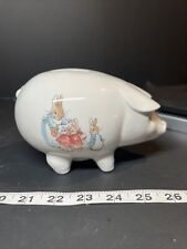 Banco de cerdos Wedgwood Beatrix Potter Peter Rabbit con tapón 1993 hecho en Inglaterra segunda mano  Embacar hacia Argentina