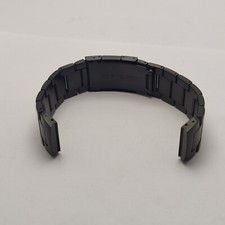 Pulseira de relógio Quicksilver 24 mm preta aço inoxidável pesada e sólida comprar usado  Enviando para Brazil