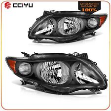 Conjunto de faróis para 2009-2010 Toyota Corolla S CE LE XLE XRS preto com âmbar comprar usado  Enviando para Brazil