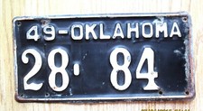 Oklahoma 1949 license for sale  Lake Panasoffkee