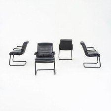 2005 Richard Sapper para cadeiras laterais executivas Knoll couro preto 17x disponível comprar usado  Enviando para Brazil