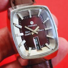 Relógio de quartzo gigante Tressa F32768Hz raro mostrador vermelho profundo TV ESA 9183 para reparo comprar usado  Enviando para Brazil
