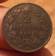 Moneta centesimi 1861 usato  Olbia
