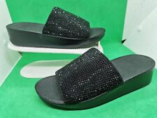 Sandalia FitFlop Ginny Glitz Piscina Tobogán Plataforma Negra Seguro Piedra Brillante Talla 9 segunda mano  Embacar hacia Argentina