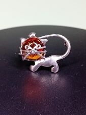 Bernstein brosche katze gebraucht kaufen  Ferdinandshof