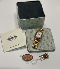 Na caixa relógio fóssil Adele ouro rosa relógio feminino ES2731 precisa de bateria não testado comprar usado Na caixa relógio fóssil Adele ouro rosa relógio feminino ES2731 precisa de bateria não testado comprar usado  Enviando para Brazil